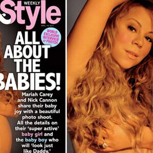 mariah carey pregnant belly nude - Pregnant Mariah Carey's Nude Magazine Cover