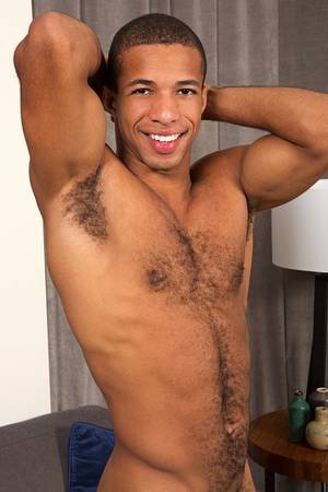 hairy black nude - Chad sporting a nice big thick penis