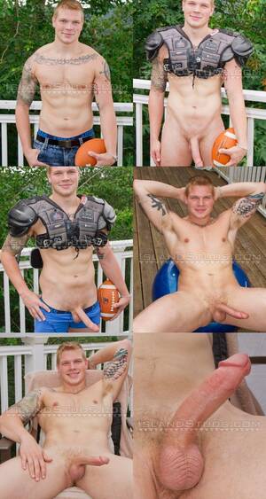 football jock - 21-Year-Old American Football Jock Pumps Iron & Jerks Off - GayDemon