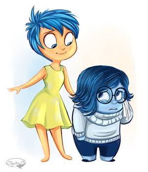 Inside Out Joy Chibi Porn - Sharp Art - Joy and Sadness from Inside Out.