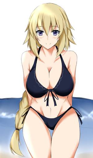 anime girl bent over swimsuit - MG Anime Renders: Fate Apocrypha - Jeanne d'Arc (Ruler) Render 15