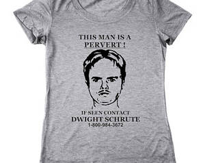 Ahegao Anime Anal Porn - Dwight Schrute Pervert Sign Funny The Office Show Humor Women's Relaxed Fit  Tri-Blend T