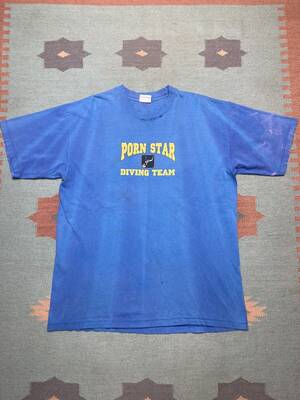 Diver Porn Stars - Vintage porn star skate tee shirt diving team clam diver 90s sex distressed  XL | eBay