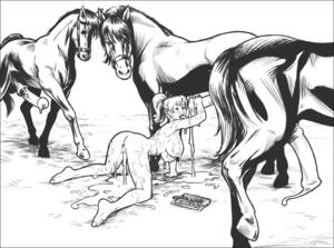 cum sex drawings - after_sex all_fours animal bestiality black_and_white breasts cum  cum_in_mouth cum_in_pussy cum_inside cum_pool cum_string doggy_style  dripping equine ...