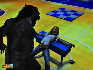 Cheerleader 3d Monster Porn - Lovely cheerleader fucked by a horny werewolf | 3dwerewolfporn.com