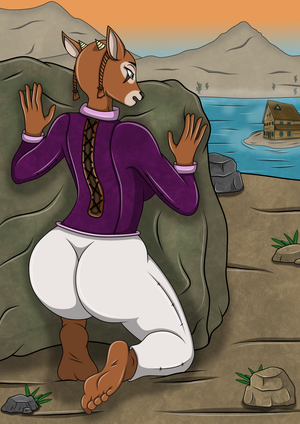 Cinderella Furry Porn - 263388 - safe, artist:a-fitzga, antelope, bovid, gazelle, mammal, anthro,  barefoot, bedroom eyes, big breasts, big butt, breasts, building, butt,  cactus, cinderella (cinderella 3d), cinderella 3d: once upon a time... in  the west,