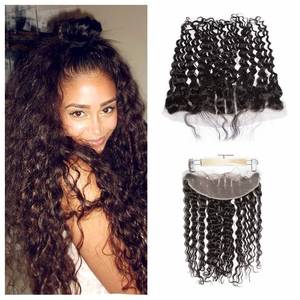 Bleach Virgin Porn - 7A Brazilian Virgin Hair Deep Wave Lace Frontal Closure Bundles Bleached  Knots Deep Curly 13*