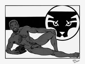 Black Panther Gay Porn - Black Panther Chadwick Boseman Nude Male Art Gay Male Africa - Etsy