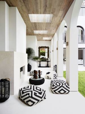 black on white outdoor porn - Black & white patio situation. OasisOutdoor SpacesDeckingPornPatio ...