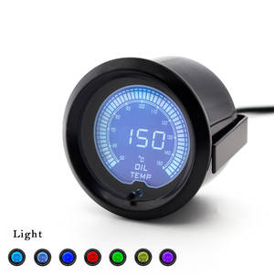 Gauge Oil Porn - 7 Color 52mm Digital Oil Temp Gauge meter Universal 12V Racing Car Auto Gauge  oil temperature