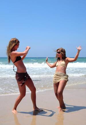 european beach girls voyeur - Pretty Women on Sunny Beach Stock Image - Image of europe, playing: 2966731