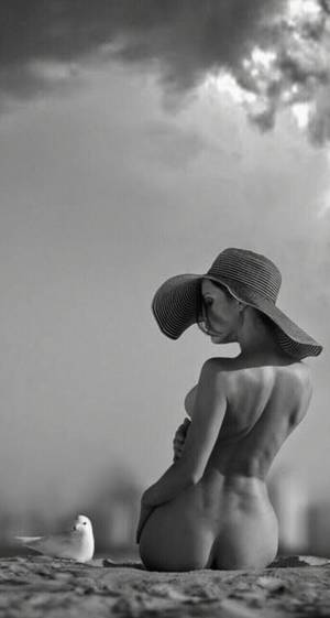 black and white pictures of people on the beach nude - V. Summer SpecialBeach HatsNude PhotographyBlack White ...