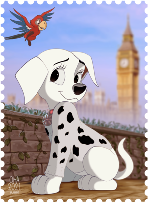 101 Dalmatians Puppy Porn - 134773 - safe, artist:oha, oddball (101 dalmatians), bird, canine, dalmatian,  dog, mammal, parrot, feral, 101 dalmatians, disney, 2d, big ben, collar,  cute, female, female focus, london, looking at you, puppy, smiling, smiling