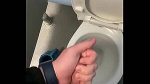 big dick masturbating toilet - Masturbating With my hard cock in public toilet with cumshot - XNXX.COM