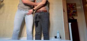 Guys In Skinny Jeans Porn - Desperation Pee in Skinny Jeans - ThisVid.com