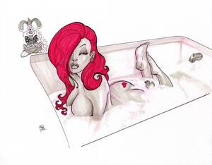 art jessica rabbit nude - Nude Jessica Rabbit in the bath, in John P's Sexy - Single Character Comic  Art Gallery Room