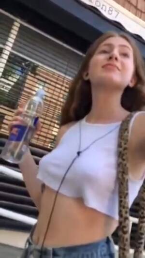 candid perky teen boobs - Braless Teen Candid (Public Boob Slip Caught)