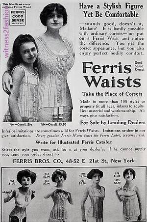 1700 Corset Porn - Ferris Corsets for Women and Girls, 1914, 1917 and 1910 | witness2fashion