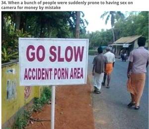 funny accident - Oh my, not an accident prone area. but Accident PORN Area!