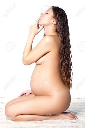 long hair pregnant nude - Nude Beautiful Pregnant Woman With Long Hair Sitting And Dreaming Stock  Photo, Picture and Royalty Free Image. Image 25259256.