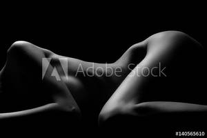 beautiful black and white nudes - Sexy body nude woman. Naked sensual beautiful girl. Artistic black and white  photo.