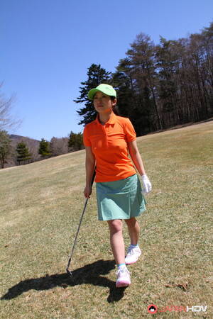 lpga upskirt no panties - Japanese golfer Nana Kunimi flashes no panty upskirt while lining up a putt  - PornPics.com