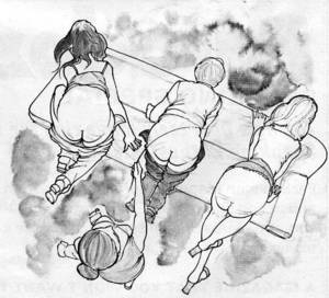 knickers down spanking sketches - Perspective, or lack of it