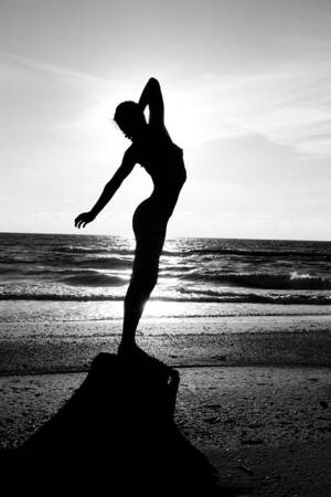 black and white pictures of people on the beach nude - Beach Nude Black And White Photograph by Jack Stroube - Fine Art America