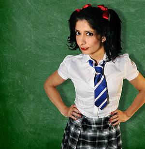 dakota skye schoolgirl - Shappi Khorsandi - Pleasance Courtyard