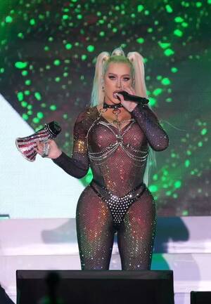 christina agulera xxx toons - Christina Aguilera sends fans into frenzy with totally see-through bodysuit  - Mirror Online