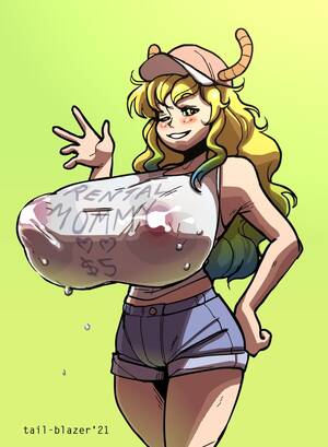 macromastia boobs sex cartoon - Rule 34 - alternate breast size big breasts blush clothing denim shorts  gigantic breasts hand on hip hat huge breasts hyper hyper breasts lactation  lactation through clothes large breasts lucoa macromastia massive