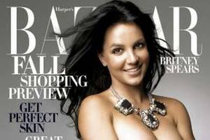 britney spears pregnant naked - Pregnant Spears poses nude for Harper's Bazaar cover