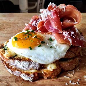 breakfast - Heavenly French breakfast sandwich with GruyÃ¨re, egg and prosciutto [2048 Ã—  2048] ...