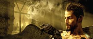 Deusex Wallpaper Hd 1920x1080 Porn - 2560x1080 Wallpaper deus ex, adam jensen, cigarette, armchair, smoke, hands  #