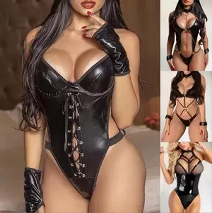 latex corset - latex corset lingerie Lingerie Underwear Women Patent Leather Chain Suit  Bodycon Porno Corset Woman Latex Body