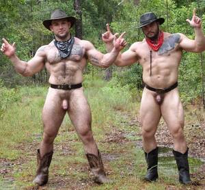 Naked Cowboy Gay Sex Porn - Musclebound Cowboys Jack & Buck Carter Fuck Bareback