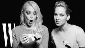 Jennifer Lawrence Hunger Games Porn Parody - Jennifer Lawrence and Emma Stone Have a Lot in Common | W Magazine - YouTube