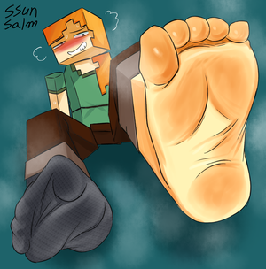 Minecraft Feet Porn - Rule 34 - alex (minecraft) blush cube head drooling feet foot fetish  looking at viewer minecraft mojang pov pov eye contact pov feet smell  smelly feet socks square head ssunsalm steaming body