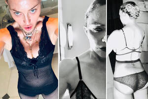 Madonna Ass Porn - Madonna, 61, bares butt in see-through panties as she prepares for  'regenerative treatment' for her 'missing cartilage' | The US Sun