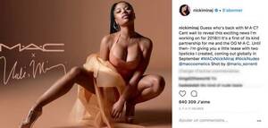 Anime Nicki Minaj Porn - Nicki Minaj goes nude for MAC with new lipstick duo (and hints at secret  makeup project for 2018)