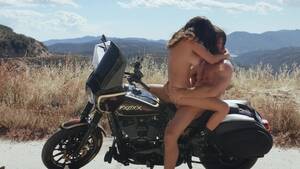 motorcycle fuck - Wild girl Ashley Adams fucked hard outside on a motorcycle - Hell Porno