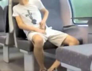 boy caught jerking - Aroused boy gets caught jerking off on a train - gay porn at ThisVid tube