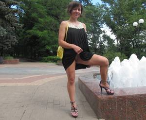 black lady upskirt public - Amateur russian wife upskirt at public places