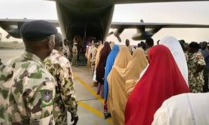 Kidnapped Schoolgirl Porn - Schoolgirls kidnapped from Dapchi board a military plane following a  handover to government officials in Maiduguri