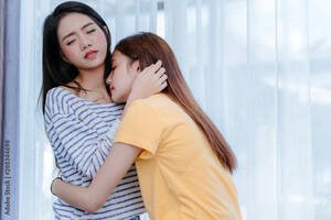 asian girl forced lesbian sex - Same sex asian lesbian couple lover embrace and kiss erotic scene in the  bedroom happiness feeling, LGBT sexuality female hug living together at  home. Stock Photo | Adobe Stock