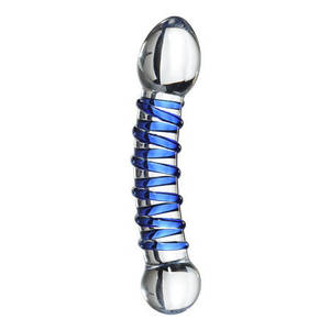 anal screw dildo - Blue Screw thread Glass Dildo Anal Plug,Butt Plug,Porn Adult Sex Toys For