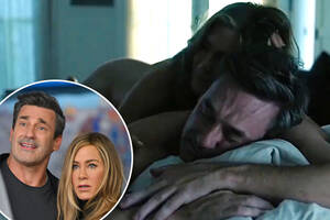 Jennifer Aniston Sexy Videos - Jennifer Aniston wanted Jon Hamm on 'Morning Show' pre-sex scene