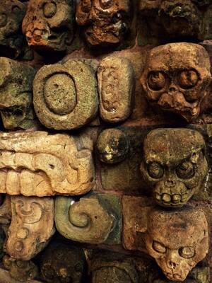 Ancient Mayan Porn - Ancient Mayan skull carvings from Copan. Tumblr Porn