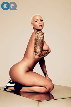 Amber Rose - Amber Rose poses completely nude for GQ magazine..18+