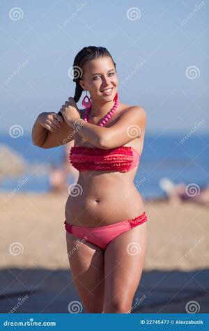 bikini nude beach handjob - Attractive Young Woman in Bikini on Open Air Stock Image - Image of female,  plump: 22745477